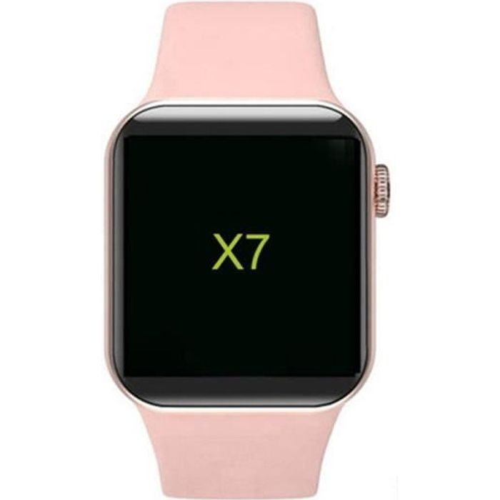 Montre Connectée IWO X7, prise en charge des appels Bluetooth, fréquence cardiaque, podomètre, série 5 IOS - Rose