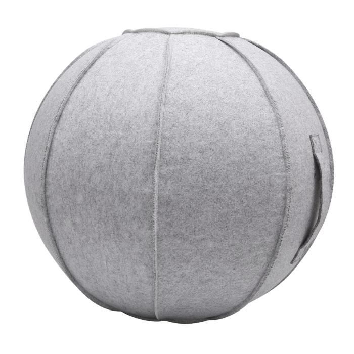 65cm Senti Assis Ball Chair Protection, durable Auto-Debout Ballon D'exercice Équilibre Pilates Yoga Boules Couverture avec blanc