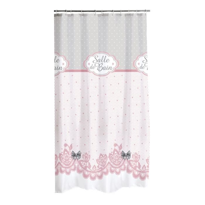 rideau de douche polyester 180*h200cm charme