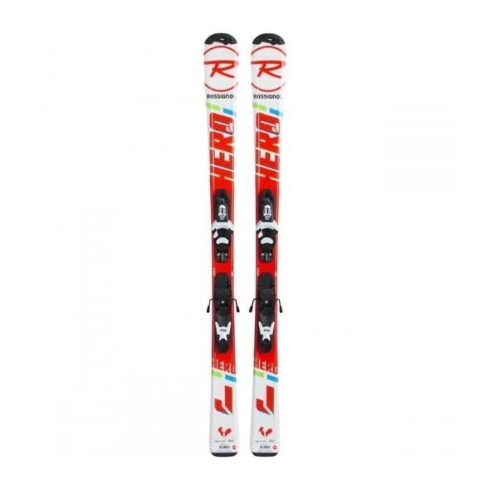 Ski junior Rossignol Hero JR vert bleu + fixations