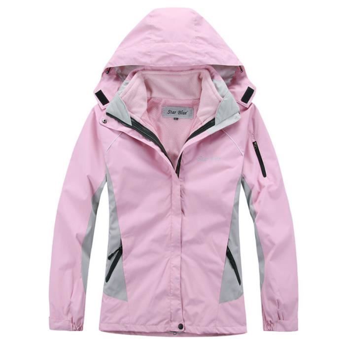 Blouson de Ski Alpinisme Femme A Capuche Imperméable