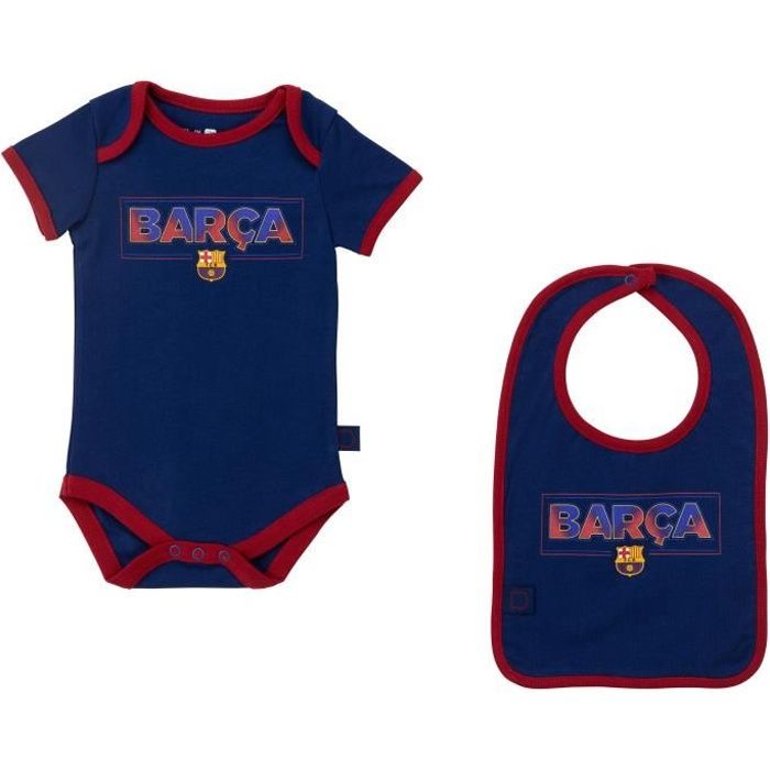 Ensemble body + bavoir BARÇA - Collection officielle FC BARCELONE - Bébé