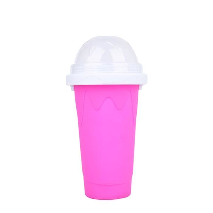 SEAU A GLACONS-(Red) Silicone smoothie cup, pinch the cup and quickly cool the cup