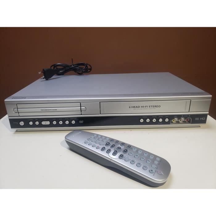 Combine Philips Dvp3350v Lecteur Dvd Magnetoscope Enregistreur Vhs Cassette Video K7 6 Tetes Hifi Stereo + Tel