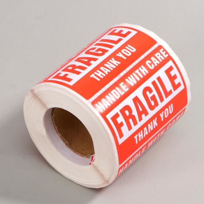 500 Pcs / Rouleau 2x3 Pouce Autocollants D'avertissement Fragiles Adhésif Signe LAIT - EAU MICELLAIRE - LINIMENT - LINGETTE