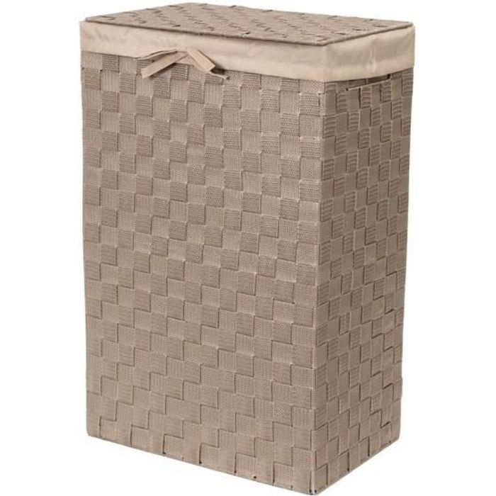 COMPACTOR Panier à linge Stan 60x38x25 cm taupe