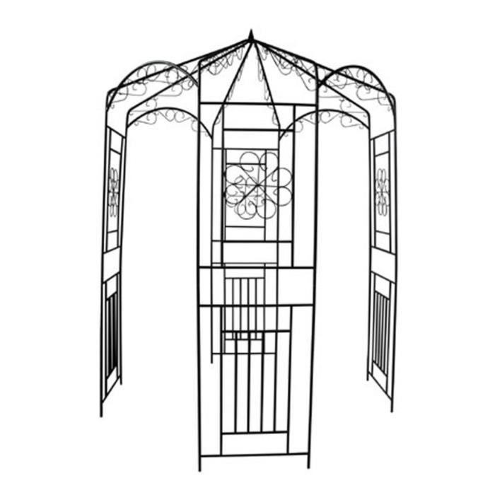 Gloriette 160 x 250 cm en fer robuste et résistant aux intempéries Pour roses grimpantes plantes jardin terrasse