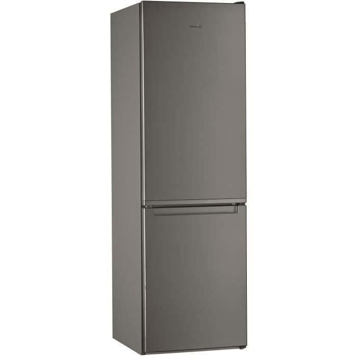 WHIRLPOOL WLF8001OX Réfrigérateur 339 L (228 + 111) - Froid statique - Posable - Classe A+ - 59,5 x 188,8 cm - Inox