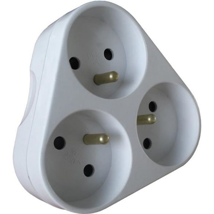 ZENITECH Triplite triangulaire 16A blanc
