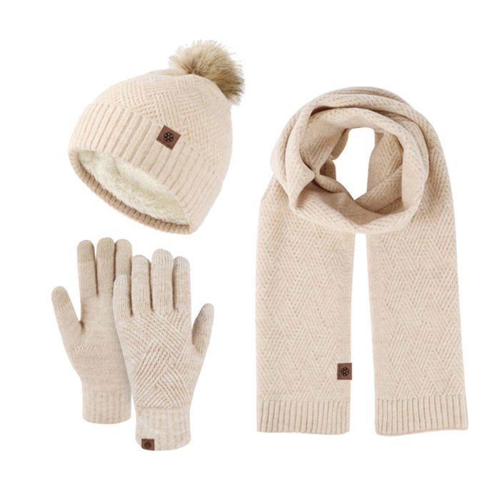 Bonnet D'hiver Femme - Avec Gros Pompon Amovible En Fausse Fourrure - Taille élastique Jusqu'à 60 Cm