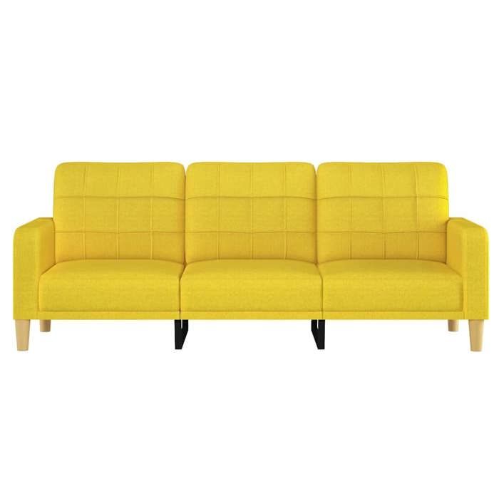 RemiseCanapé - CLIC-CLAC - à 3 places Jaune clair 180 cm Tissu JILIMAISON2025 1419258