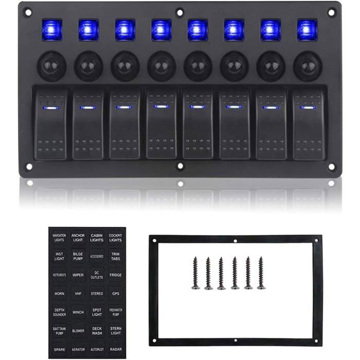 Panneau De Commutation 8 Vitesses Bluetooth 12V-24V - Contrôle Par Appli - Pour Voiture, Bateau, Camion - IP65