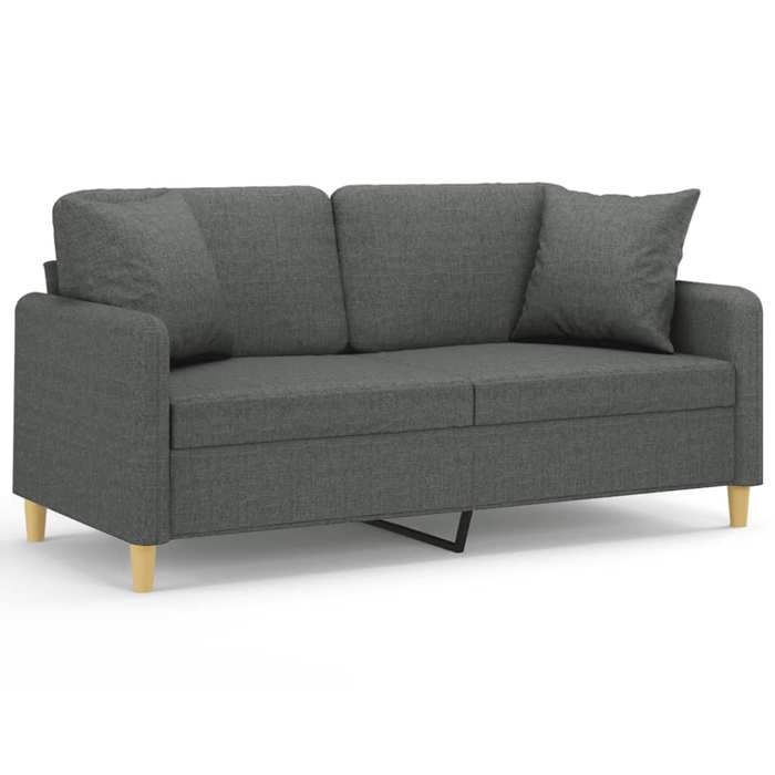 Printemps/été 2025 Canapé 2 places - JM - avec oreillers - Facile à nettoyer - gris foncé 140 cm tissu EU3032
