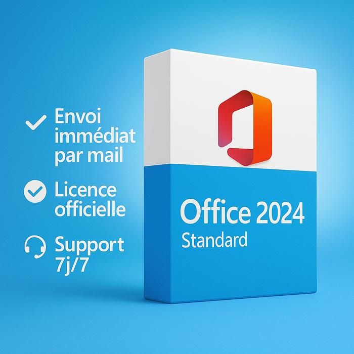 Microsoft Office 2024 Standard - Licence PC 1 Utilisateur - Word, Excel ...