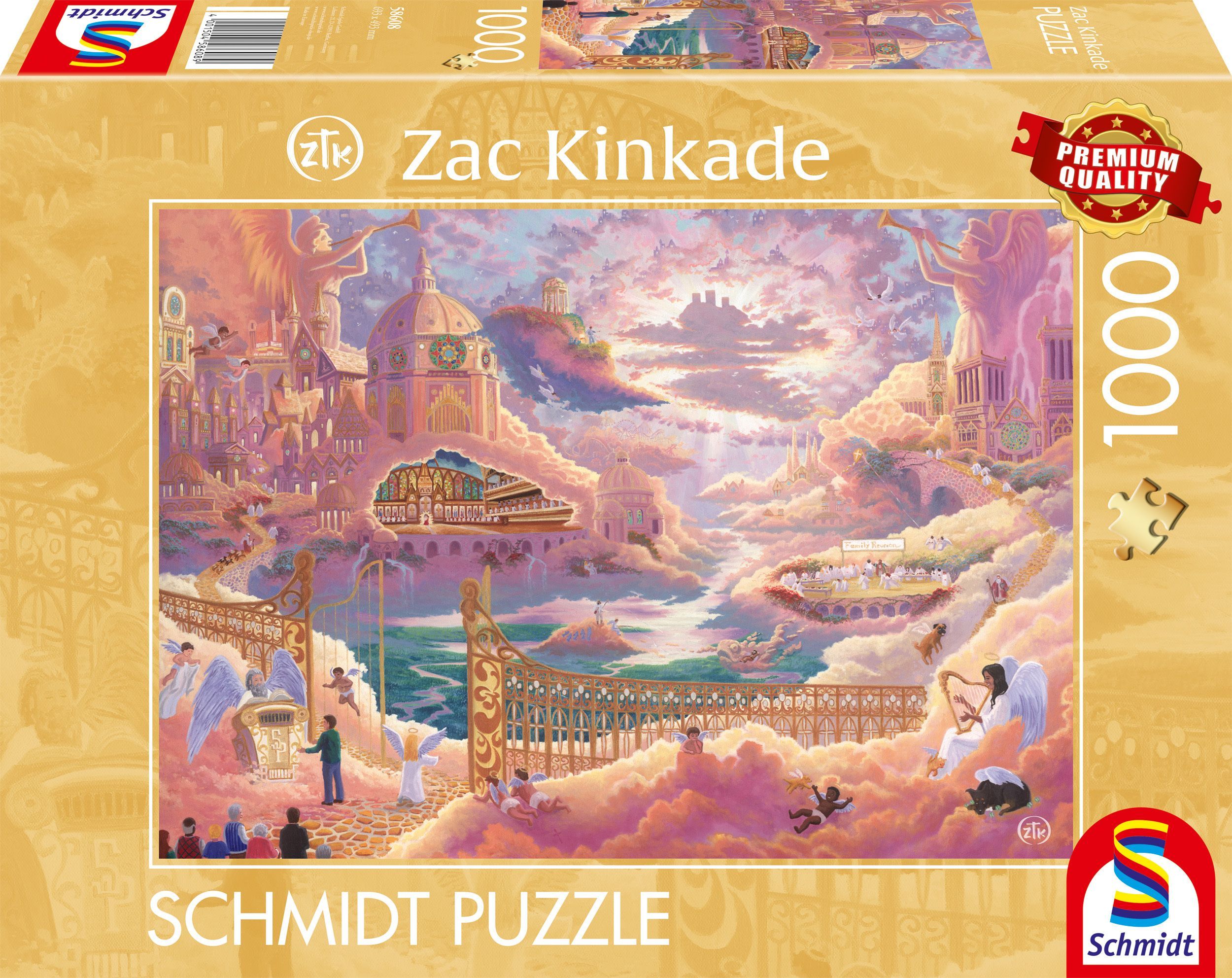 Jeu de puzzle Schmidt Spiele Zac Kinkade Kingdom of Heaven 1000 pièces Premium Paysage céleste Or Neuf - vue 5