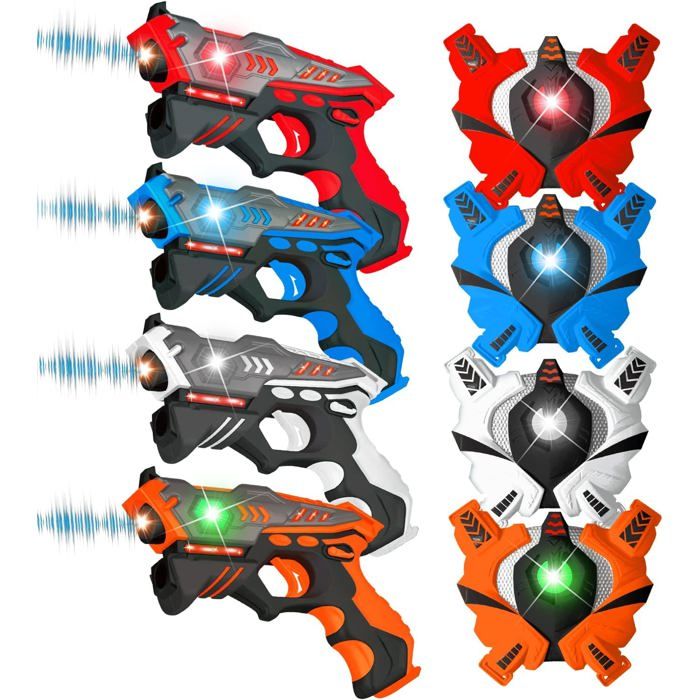 Pistolets Laser VATOS Mini Laser Tag Infrarouge - 4 Packs pour Enfants - Jeux - Jouets