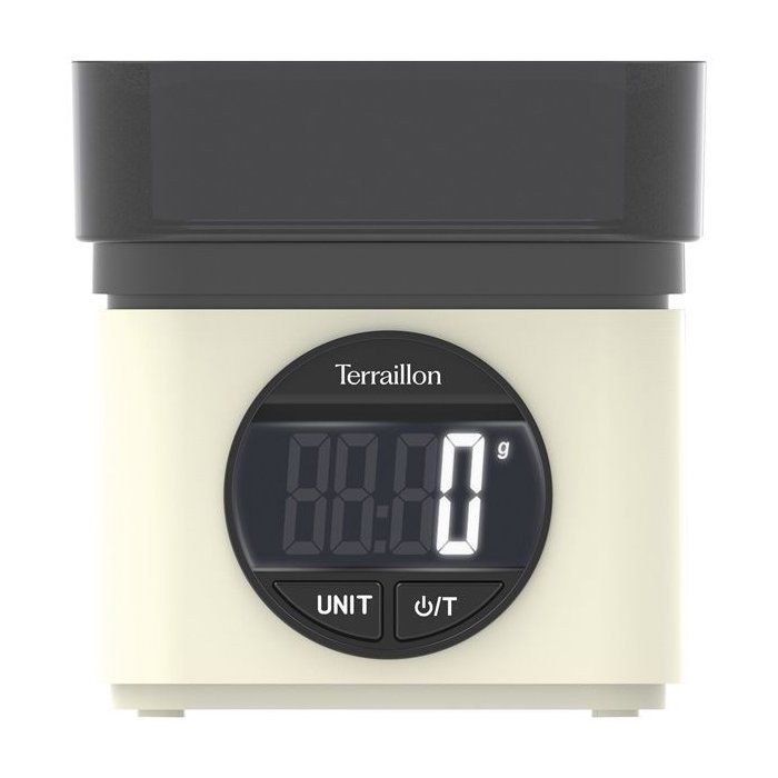 Balance de cuisine Terraillon BA22 MYTHIQUE CREME Capacité 5Kg Précision 1g Conversion liquides Bol