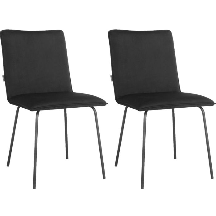 Nika-chaise De Salle à Manger 2 Pack Noir Nika-chaise De Salle à Manger 2 Pack Noir
