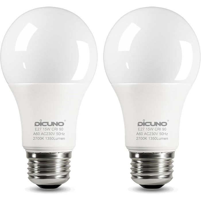 TRAHOO-Ampoule LED E27 15W équivalent à 100W halogène Blanc chaud 2700K 1350lm CRI 90 Non-dimmable Ampoule LED standard [J438]