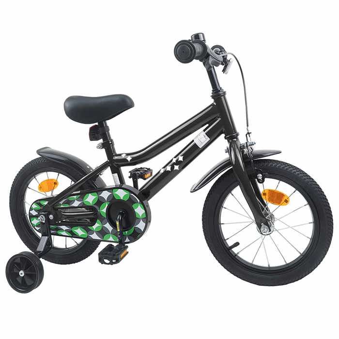 Vélo enfant 12 pouces pour les enfants de 2 à 4 ans - vidaXL - acier - noir - 90 x 49 x 675 cm - guidon et selle réglables 7865730