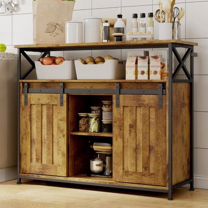 Buffet de Salon Meuble de Rangement Rétro Rétro Rétro PETIT MEUBLE DE RANGEMENT