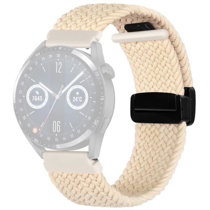 Bracelet Montre AMORUS,Pour Garmin Forerunner 265 - 255 - Vivoactive 4 -  Venu 2 Bracelet de montre en nylon 22mm Lumière des étoiles