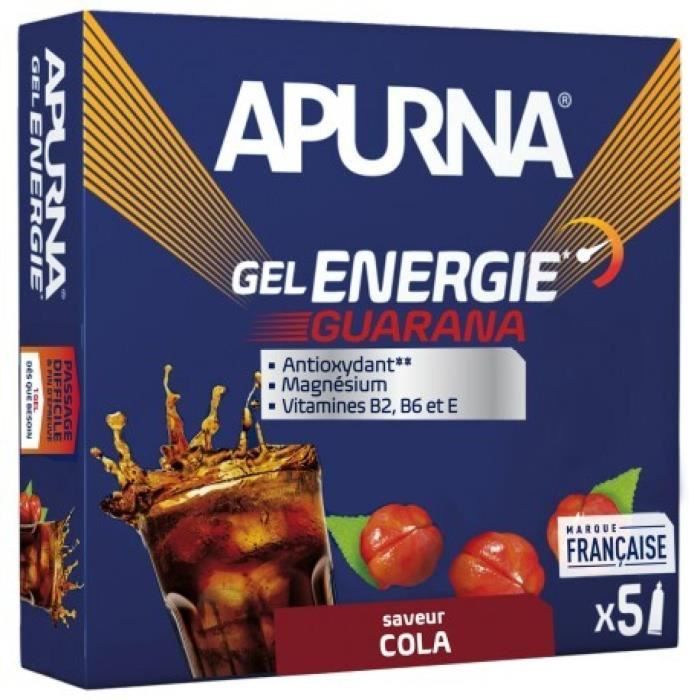 Gel énergétique guarana cola passage difficile Apurna - bleu/marron - 35 g