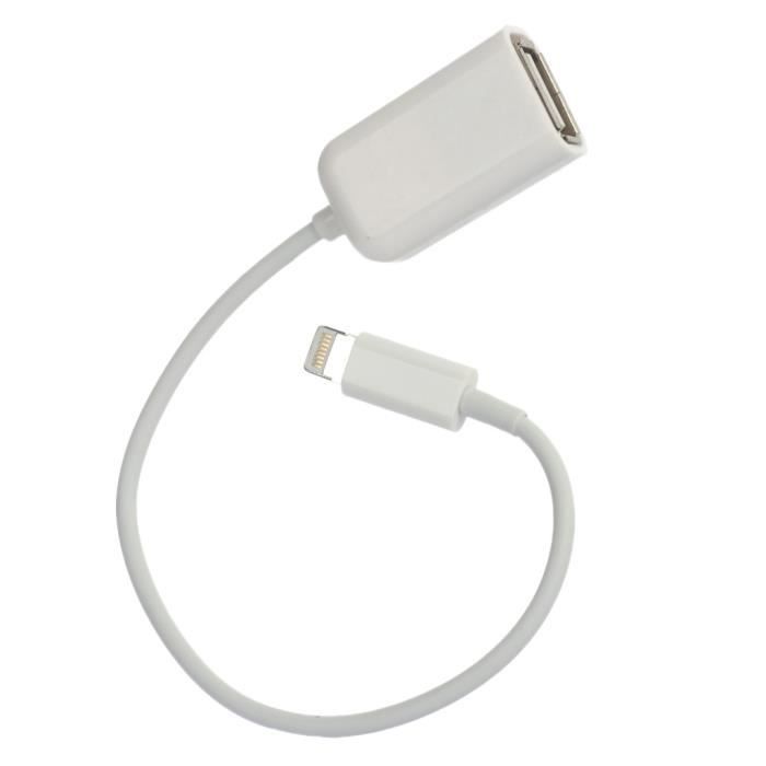 Câble USB iPod/iPhone/iPad Apple - Apple Lightning sur Adaptateur micro USB  (Bulk-Ware / OEM) - Cdiscount Informatique