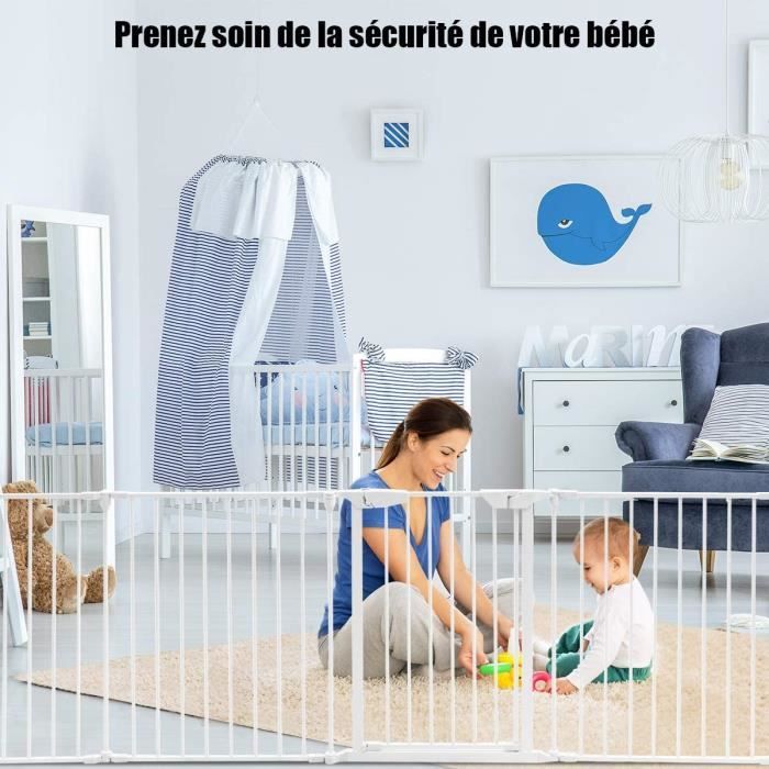 BARRIERE SECURITE ENFANT/ANIMAUX ESCALIER PORTE/CHEMINEE H75cm CLOSE'N STOP  - L'ANGLE REGLABLE - 240 CM - Cdiscount Puériculture & Eveil bébé