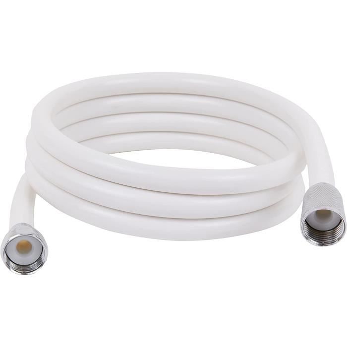 Flexible de douche - Barbardos - 2m - Blanc - PVC - ABS - Convient pour un flux de chauffage