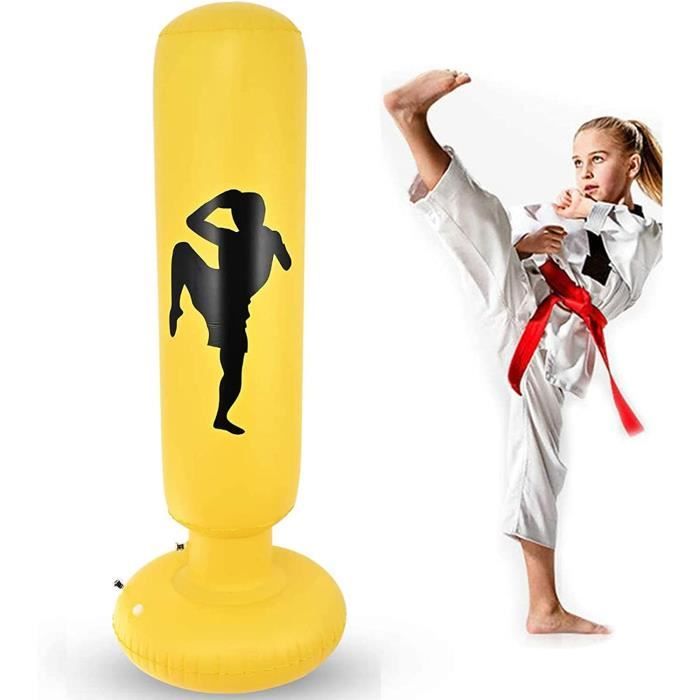 Sac De Frappe Gonflable Sur Pied - 160 Cm - Pour Pratiquer Le Karaté