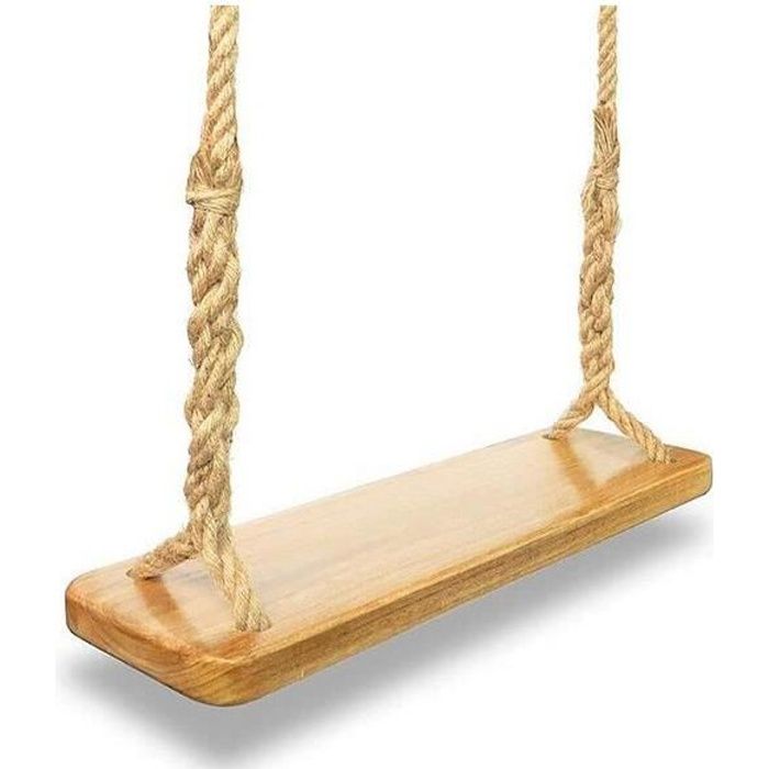 Balançoire Enfants Adulte Agres Siège Suspendu Arbre Bois Jeux Portique Toboggan Extérieur Intérieur ( 58,4 cm x 17,8 *2,5cm)