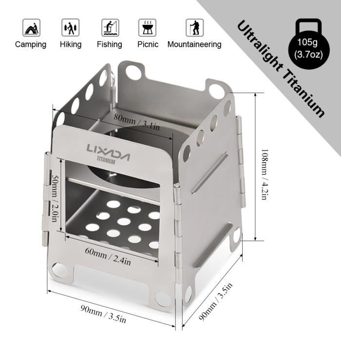 Vargo °Hexagon° Poêle à Bois En Acier Inoxydable