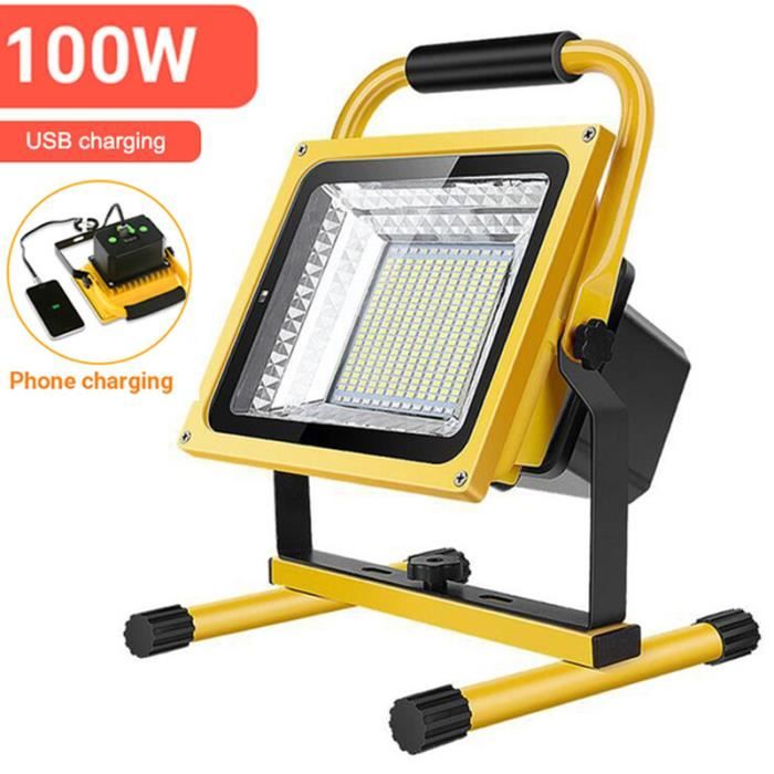 Projecteur Solaire Rechargeable de 1000W,Réflecteur LED Portable d