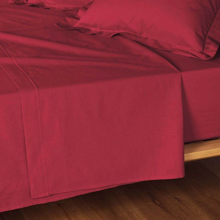 Drap plat coton 240 x 300 cm biolina emeraude