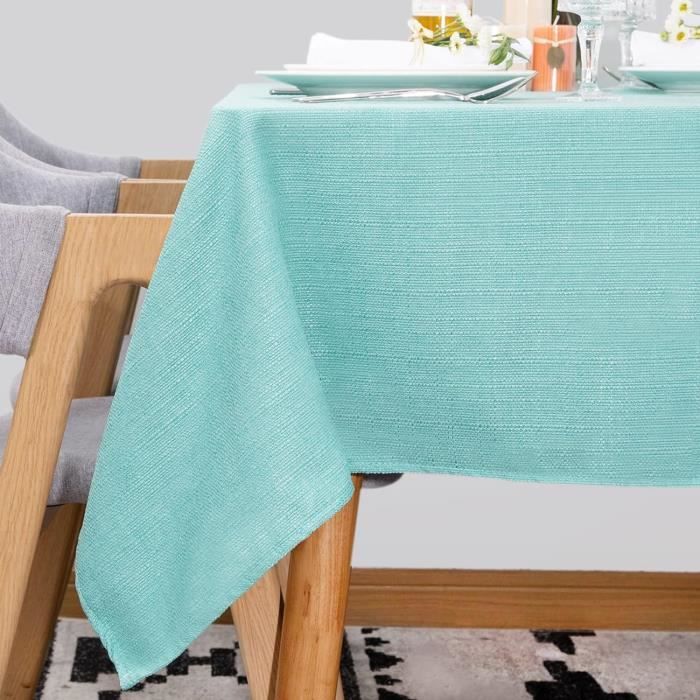 DWCN - Lot De 2 Nappes Anti-taches Lavables Et Imperméables - Pour Salle à Manger, Jardin, Fête, Mariage Ou Maison - Couleur Taupe - 140 X 240 Cm