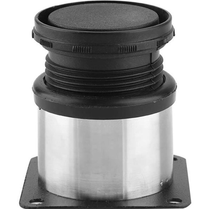 Pied de meuble réglable en acier inoxydable - XUY - 50x50mm - Noir - Lot de 4