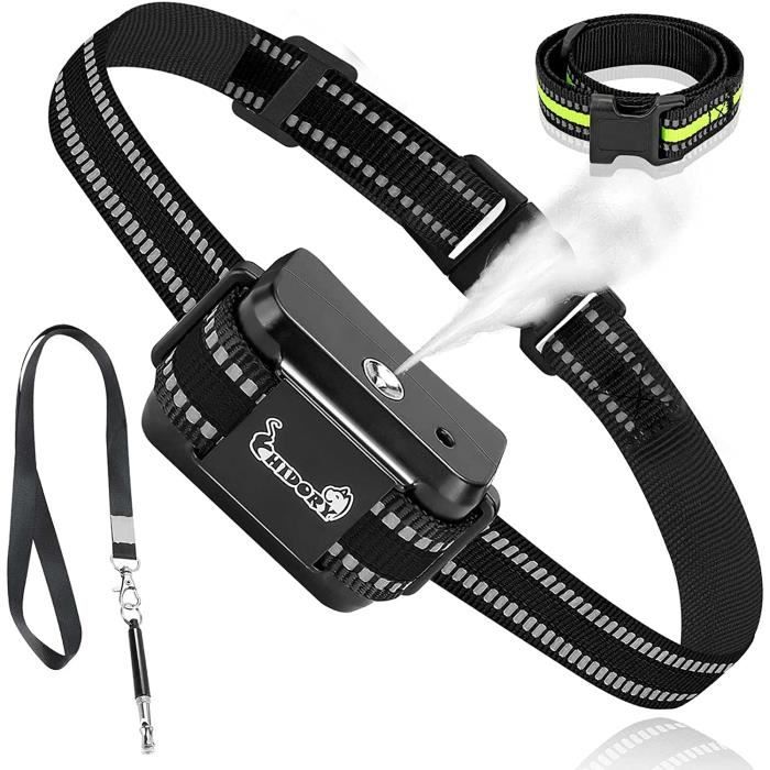 Collier Anti-aboiement Sans Choc à La Citronnelle Avec Télécommande | 4 Modes (vibration/son/spray/renforcement), Portée 300 M