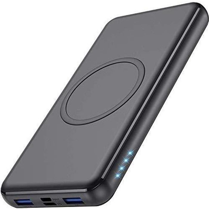 IPosible Batterie Externe à Induction Qi 26800mAh 18W PD avec USB