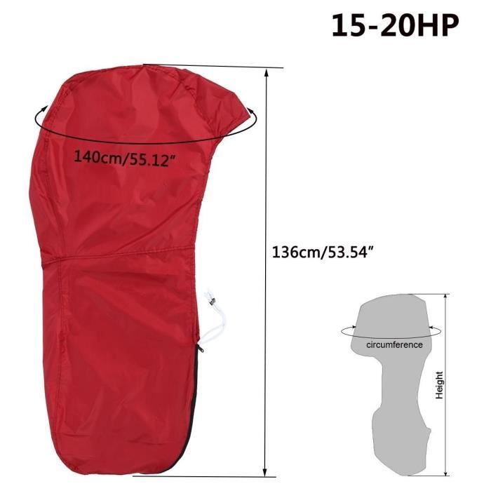 Housse étanche 420D Pour Moteur Hors-bord 100-150CV - Noir - Neuf Avec Sac