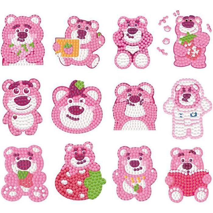 CHYEEH Diamond Painting Kit Enfant, 48 Pièces DIY Peinture Diamant Animaux Autocollant, Kit Mosaïque Pour Enfants 9D Autocollants De Diamant Kits, Broderie Diamant Pour Enfants Et Débutants Adultes