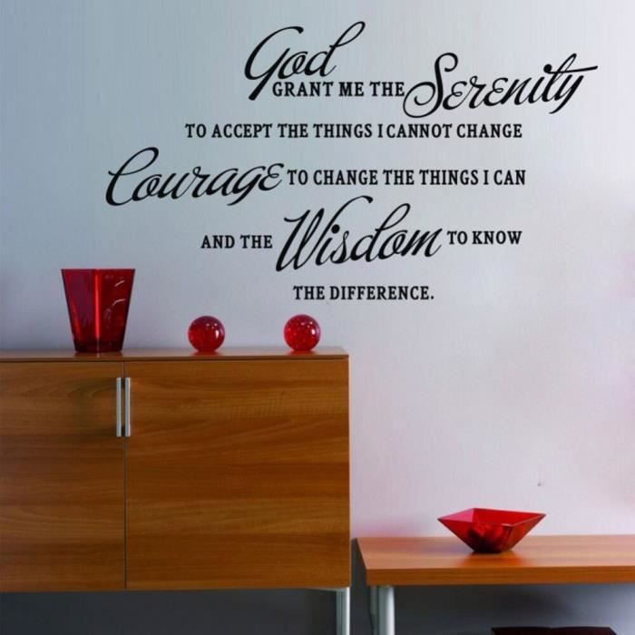 Nouveau Dieu Accordez Moi La Serenite Priere Bible Art Citation Vinyle Stickers Muraux Decalcomanie Decor A La Maison Chambre Mura Achat Vente Stickers Soldes Sur Cdiscount Des Le Janvier Cdiscount