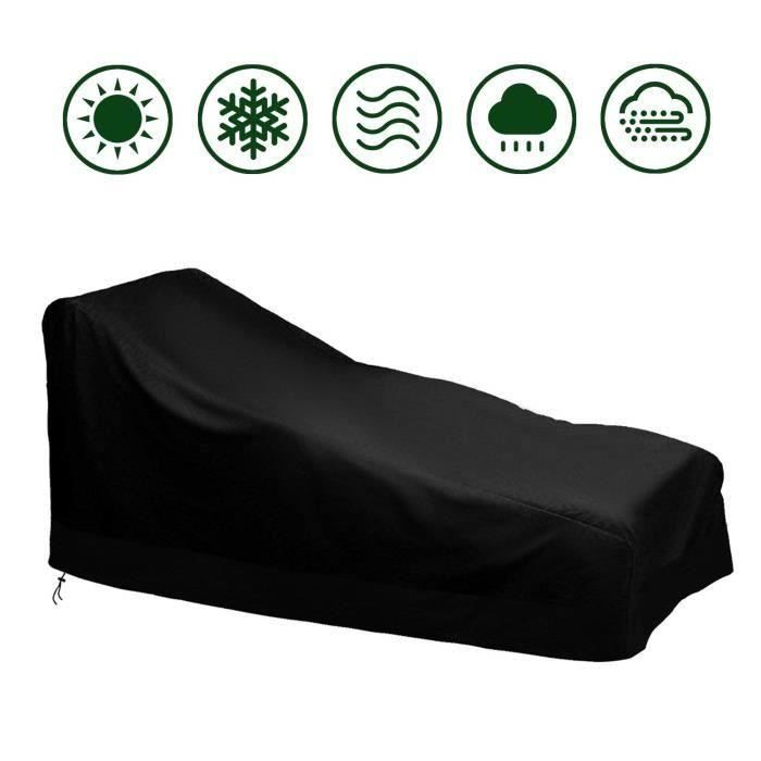 Housse Transat Imperméable 600D - Protection Jardin 210x80cm Contre Pluie Et UV
