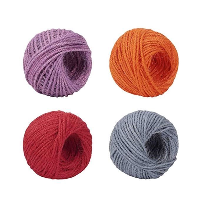 Kurtzy Fil Coton pour Crochet Coloré (10 Pièces) - Coton a