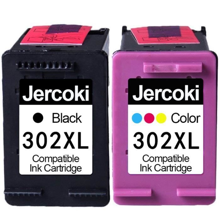 HP 302 noir et couleur - LOT de 2 cartouches d'encre de marque HP X4D37AE