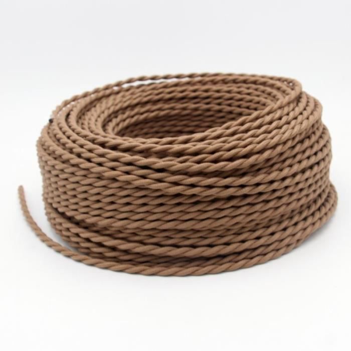 2 Câbles électriques Tressés Vintage Pour Lampes - Longueur 100cm, Douille E27, Tension 110-240V, Style Rétro