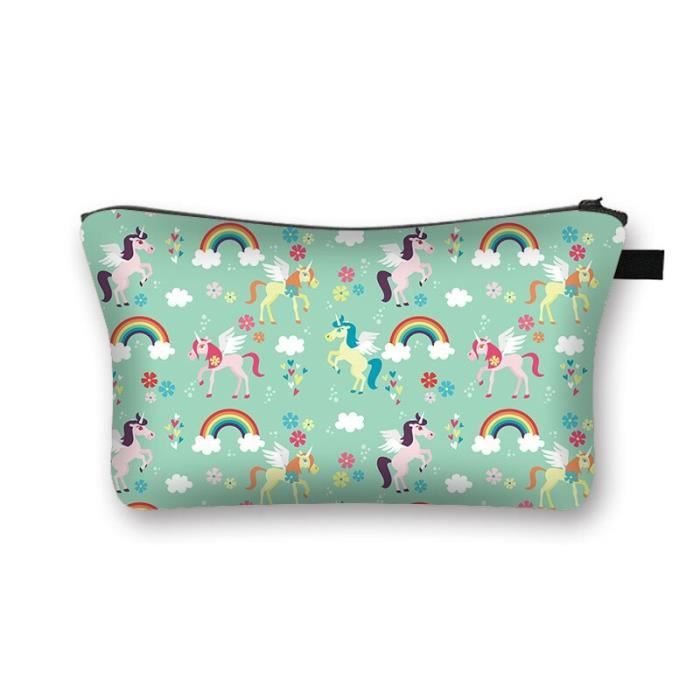 Sac Bandoulière Licorne En Peluche – Pochette Kawaii Pour Fille – 18,5 X 14,5 Cm – Idéal Pour Petits Objets