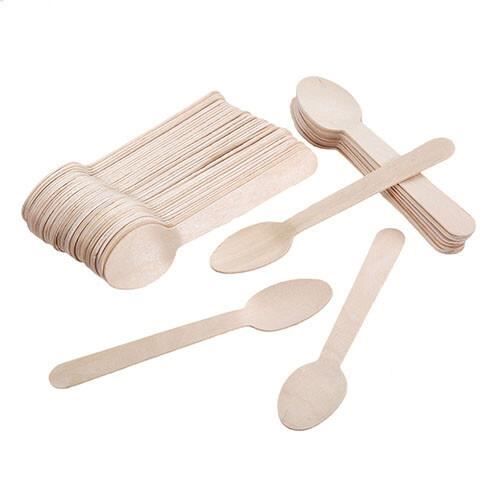 300 Pièces Mini Fourchettes En Bois Jetables - Couverts Bambou Naturel 4 Pouces Pour Apéritif Et Desserts