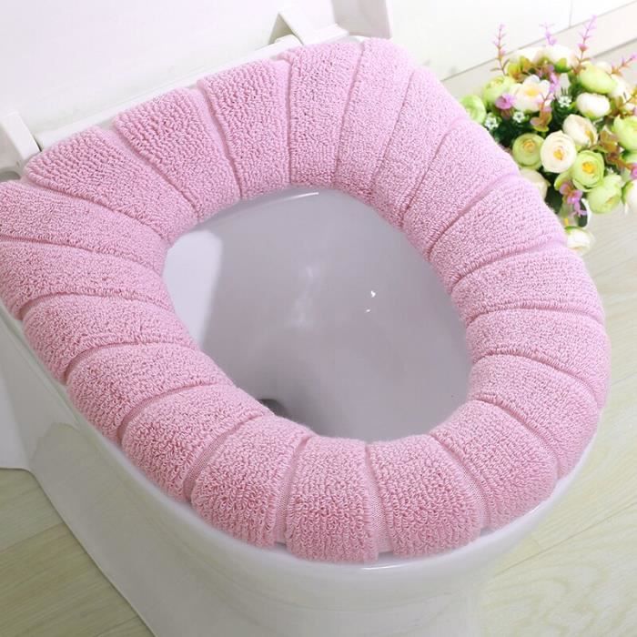 Housse De Siège WC Rembourrée - Douce Et Lavable - 43x36 Cm - Élastique, Installation Facile - Confort Salle De Bain