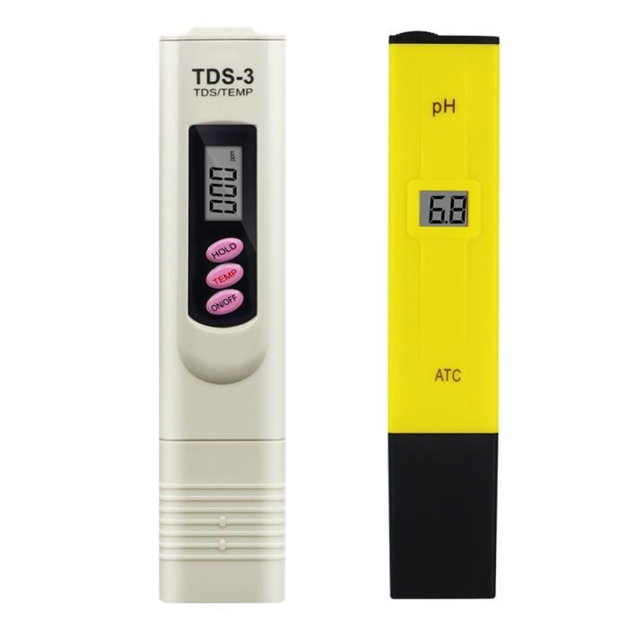 WANGCL Testeur PH Numérique 5en1 - PH/TDS/EC/Sel/Temp, Étanche IP67, Écran LCD